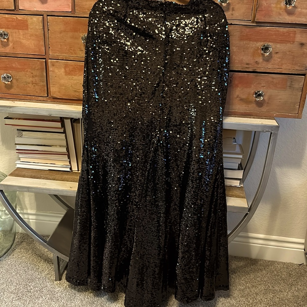 Black sequin mermaid skirt